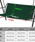 Thick 600D Oxford Swing Seat Cover For Two To Three Seater Outdoor Patio Swing Dark Green 45.2 By 18.9 By 18.9 Inches
