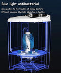 Kick Your Kicks Back Fresh With This Portable Shoe Washer Compact Laundry Spin Dryer showing blue light antibacterial feature.