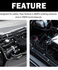 Hella Tough Two Piece Brake Booster Vacuum Hose Kit 11 32 X 36 Inch 300 Psi in engine compartment showing pressure features.