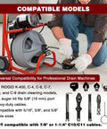 Professional Grade 10 Piece Heavy Duty Drain Snake Drill Attachment And Auger Tool Kit for clearing stubborn kitchen and bathroom clogs.