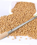Stainless Steel Grain Sampler With Wooden Handle For Wheat And Rice Sampling, probe on soybeans for quick checks, farm-grade tool.