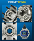 6 Lug Front Wheel Bearing Hub Assembly With ABS Fits Nissan Frontier 2005-2019 4WD Xterra 2005-2015 4WD Pathfinder 2005-2012