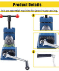 2 In 1 Jewelry Rolling Mill And Ring Bender, Adjustable Hand Crank Bracelet Forming Machine showing detailed parts