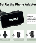 Setting up phone adapter for 15x52 HD Monocular With Tripod For Hunting, Bird Watching, Hiking, And Travel, High Power Scope