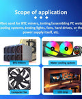 24 Pin ATX Jumper Bridge Power Supply Starter Tool For PC Testing And Troubleshooting Start Your PSU Without A Motherboard Ideal For PC Builds And Mining Rigs Quick Power On, used for BTC miners and PC cooling tests