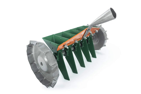 Metal Precision Manual Seeder For Vegetables Greens Onion Radish Beets 5 Row Garden Planter With Adjustable Row Spacing