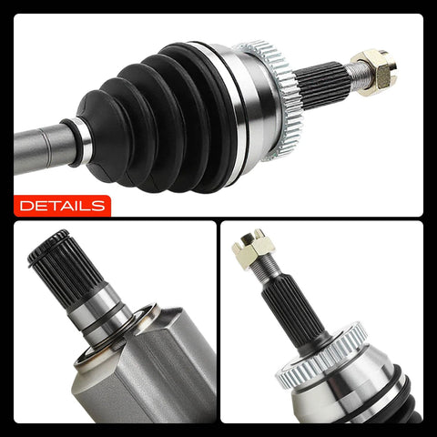 Close-up of CV Axle Shaft Assembly Front Left Driver Side For Hyundai Santa Fe 2010 2012 And Kia Sorento 2011 2013