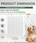 4 Pack HEPA Filter Replacement For 5500-2 And AM80 Air Purifiers Compatible With 116130 Filter H next to a dog
