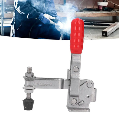 Heavy Duty Stainless Steel Toggle Clamp With Plastic Handle, 227Kg Clamping Force, Adjustable Opening for Welding