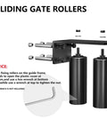 Gate Roller Guide For 2 Inch Sliding Gates With L Shaped Bracket Universal Adjustable Heavy Duty Gate Rollers And Steel Mounting Bracket