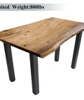 Wood table with Heavy Duty Adjustable Table Leg Set Of 4, 28 Inch Square Metal Desk And Coffee Table Legs, weight limit 800 lbs