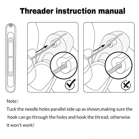 Instruction manual for 2 In 1 Needle Threader And Seam Ripper Set For Quick Threading Portable And Durable No Fuss Multifunction Sewing Tool