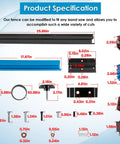 Product Specification for 14 Inch Bandsaw Fence Fits Jet Delta General Grizzly And More Heavy Duty Precision Alignment With T Slots