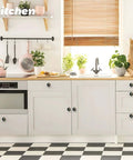 White kitchen setup with 4 Pack Stained Glass Tree Of Life Cabinet Knobs For Kitchen And Home Decor With Totally Eye Catching Sun Moon Theme.