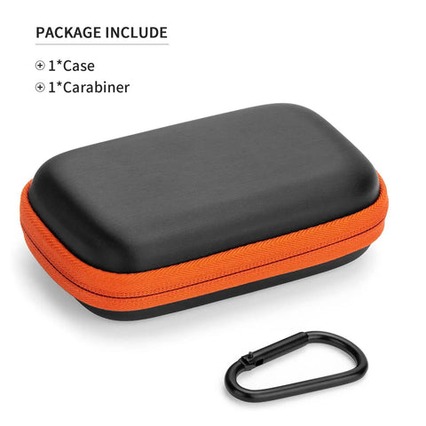 Rugged Hard EVA Case For SanDisk Extreme Pro And SanDisk Extreme Portable External SSDs with carabiner, holds two drives and cables