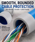 100 Pack Three Quarter Inch Emt Insulating Conduit Bushings White Plastic Cable Grommets Nec Approved Pro Setup for smooth wire pull.