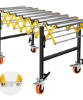 Huge 1000 Lb Capacity Adjustable Conveyor Roller with Wheels, expandable, stainless steel, for warehouse applications.