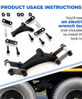 Heavy Duty Trailer Shackle Kit For Double Eye Leaf Springs Fits 3.5K To 7.2K Axles with installation instructions and tools