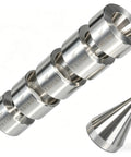 5-piece stainless steel 17 Degree Coin Ring Folding And Reduction Die Set For DIY Jewelry with centering cone, fits 0.70 to 1.6 inch coins.