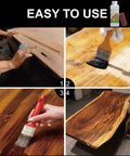 Application of Pure Tung Oil For Wood Finishing And Sealing, Waterproof And Food Safe For Indoor Outdoor Furniture And Countertops