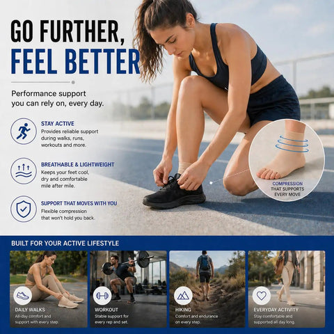 Two Pack Ankle Compression Sleeves 8 To 15 Millimeters Of Mercury Open Toe For Plantar Fasciitis Swelling Sprains Heel Pain Recovery All Day Comfort For Men And Women Beige Size Small Medium