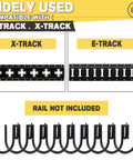 Beefed Up E Track J Hooks 10 Pack 0.5 Inch Solid Steel 1500 Pound Load For Cargo Tie Down Systems compatibility with E-Track and X-Track