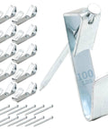 Heavy Duty Picture Hangers Set 100 Lb Per Hook With Nails For Hanging Photos Like A Pro Large Frames Canvas Art And Mirrors Wall Hooks For Drywall Or Plaster 10 Pack