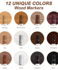 Top Drawer Wood Furniture Touch Up Markers Set Comes With Twelve Realistic Blend Pens Plus A Suede Rag To Beat Back Nicks Scratches And Fading On Your Best Home Pieces Fast, showcasing twelve unique colors.