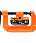Heavy Duty 3 Inch C Clamp For Woodworking And Diy Projects Featuring Powder Coated Orange Ductile Iron Frame Zinc Plated Acme Screw And Rock Solid 800 Pound Grip For Garage Tasks