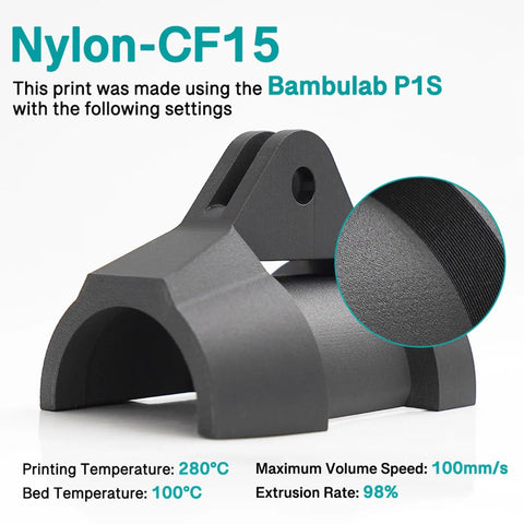 Premium Carbon Fiber Nylon 3D Printer Filament Pa6 Cf 1.75Mm 1Kg Roll Brings Ridiculous Strength And Heavy Duty Rigidity For Smooth Extrusion And Knockout Tough Builds On Pc Spools