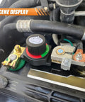 Built Like A Tank Heavy Duty Brass Battery Disconnect Switch Top Post Negative Terminal Power Cut Off With Removable Waterproof Knob for installation on car battery.