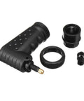 Right Angle Converter Attachment For Rotary Tools Compatible With Dremel 4000 3000 8200 Series, black ergonomic adapter with fittings.