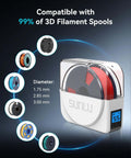 Filament Dryer Enclosure With Built-In Circulation Fan For 3D Printer Filament 1.75 2.85 3.00 mm S1 Plus White Storage Box