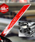 EZARC carbide reciprocating saw blade, 6-inch, 8 TPI, Endurance for thick metal, red and white label