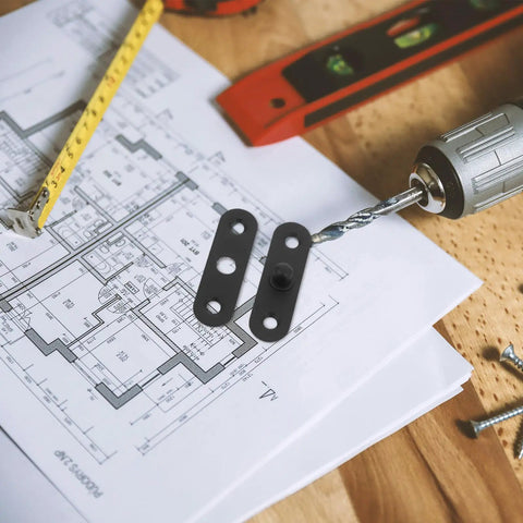 Hidden Door Hinges Set Four Piece Stainless Steel Concealed Hinges With Sleek Black Finish on architectural plans