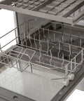 Interior view of Portable Countertop Mini Dishwasher featuring rack and wash compartment for easy loading.