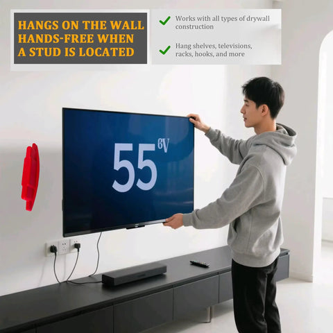Two Pack Magnetic Stud Finder Wall Scanner Locates Nails And Screws In Drywall Or Wood With Dead Simple Slide Design And Top Notch Precision For Weekend Handyman Jobs No Sweat Involved
