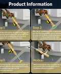 Four-step guide using the Valve Core Remover And Installer Tool Pro Grade With Dual Size SAE One Quarter Inch And Five Sixteenths Inch Port Brass Adapter.