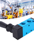 Hand Lever Pneumatic Valve Aluminum Alloy, 2 Position 5 Way, 4 Inch Component shown in industrial setting