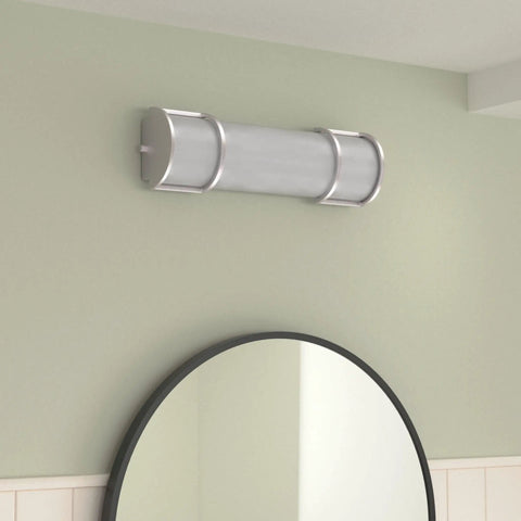 Brighten Your Bathroom With This 18 Inch LED Vanity Light Bar Featuring 3 CCT Dimmable Lighting, Energy Star ETL Listed, in nickel finish