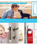 7-Inch Heavy-Duty Door Latch Guard Plates 2 Pack L-Shaped Security Striker Plate shown with children and pets.