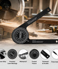 Heavy Duty 7 Inch Miter Saw Protractor Angle Finder With Dope Precision Laser Engraved Scales for carpentry and crown molding.