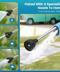 All In One Foam Cannon Car Wash Kit With Garden Hose Gun showing high pressure nozzle with three spray modes for car cleaning
