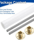 400mm TR8x4 Lead Screw With Brass Nut Acme Thread For 3D Printer Upgrades 2mm Pitch 2 Starts 4mm Lead 304 Stainless Steel Bar