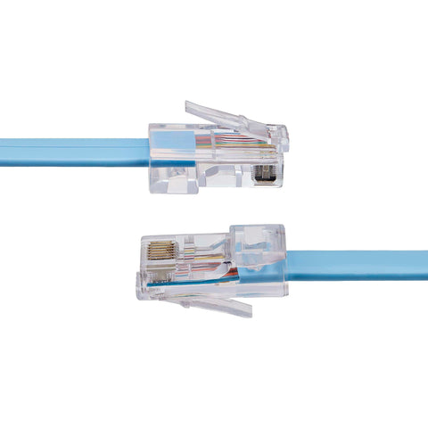 Cisco Console Rollover Cable 6 Ft M To M RJ45 Flat Molded Blue Network Cable For Cisco Routers And Servers Easy Terminal Hookup
