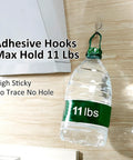 8 Pack Clear Adhesive Wall Hooks Stick On Self Adhesive Stainless Steel Hooks Hang Up To 11 Lbs Great For Bathroom Kitchen