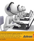 3D figures wearing headsets working on laptops in a line, representing customer service support.