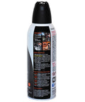Back of Compressed Gas Cleaning Duster 152a 10 Oz Can with Bitterant showing usage instructions and safety guidelines.
