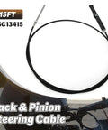 Image of 15 Foot Mechanical Rack And Pinion Steering Cable For Back Mount Boats, Heavy Duty, displayed coiled on white background.