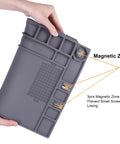 Tough As Nails Heat Resistant Soldering Mat With Integrated Scale And Heavy Duty Magnetized Tray for organizing small screws.